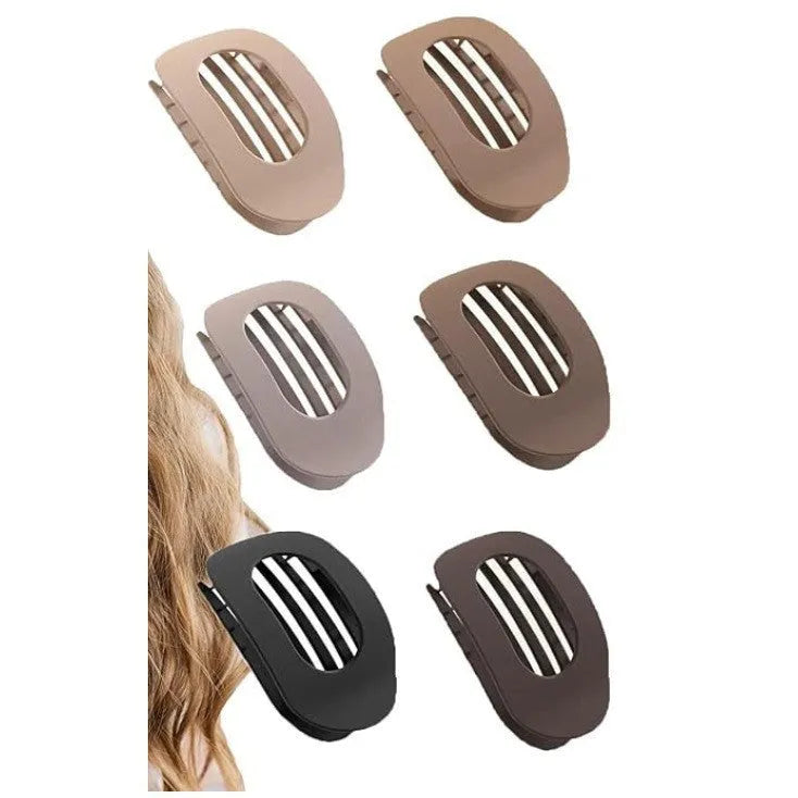 Women's rose red hair clips with frosted grip and quadrilateral pointed toe design