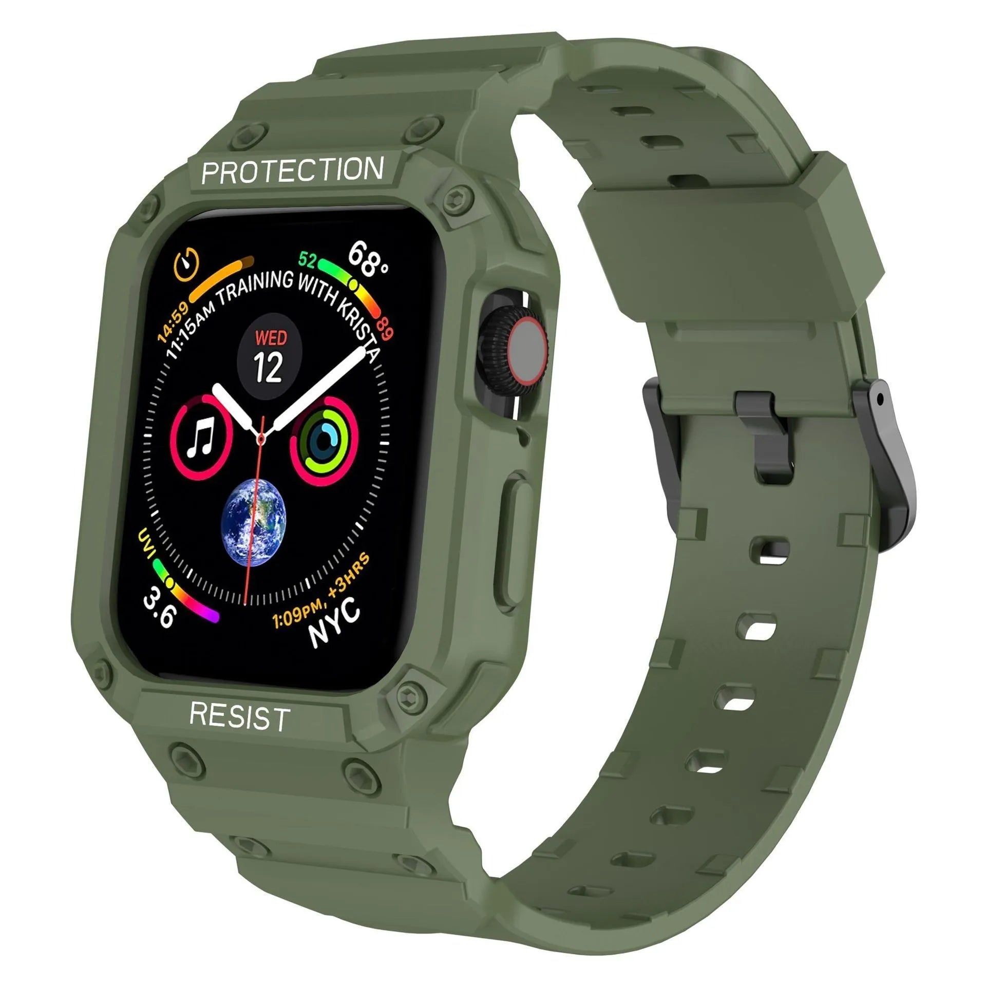 Apple Watch Series 8 compatible soft TPU sport strap in multiple colour options
