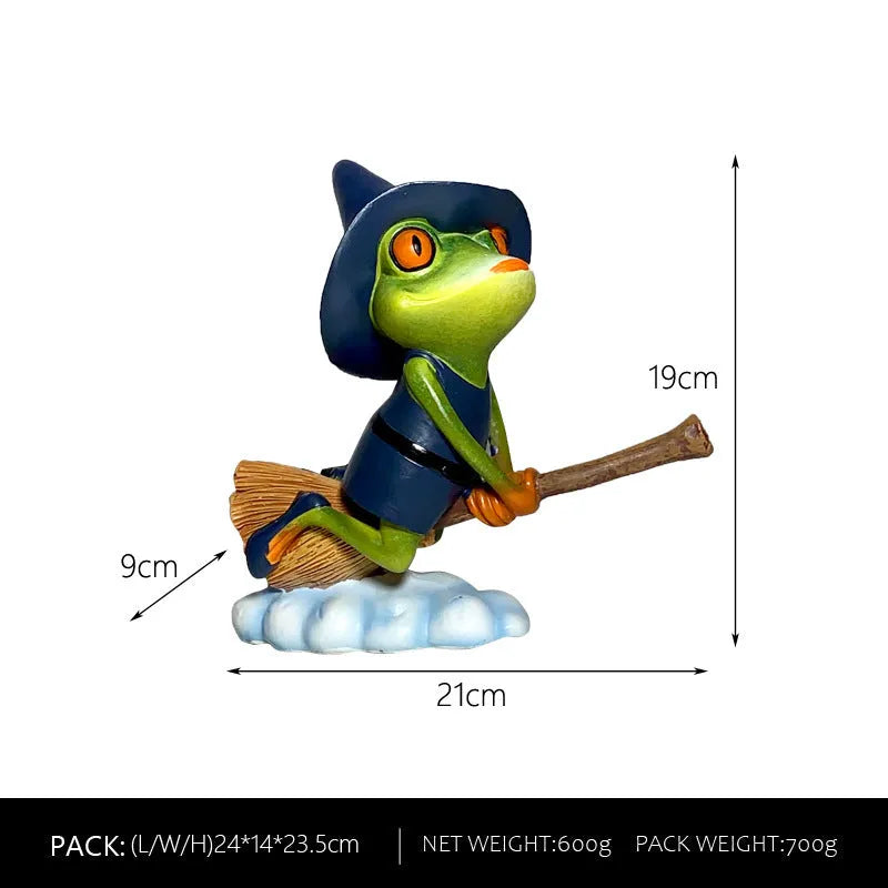European-style Magic Yoga Frog home decoration in RDW123 colour, made from plastic and resin.