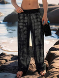 Fashion Personality Men's Casual Pants in black, high-waist bamboo fibre fabric, sizes S M L XL