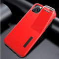 Black matte acrylic and silicone 2-in-1 case cover for AirPods charging case and compatible iPhone.