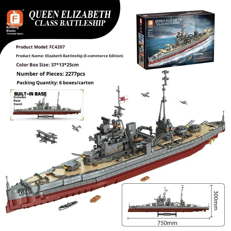 Plastic building blocks battleship military model FC4207 for teenagers