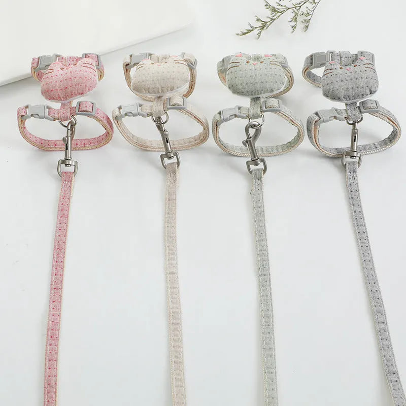 T-shaped cloth cat pulling rope in pink, beige, grey or cyan for cats up to 8kg