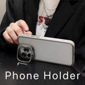 Fashion skin-touch matte silicone phone case with bracket for iPhone in titanium gray