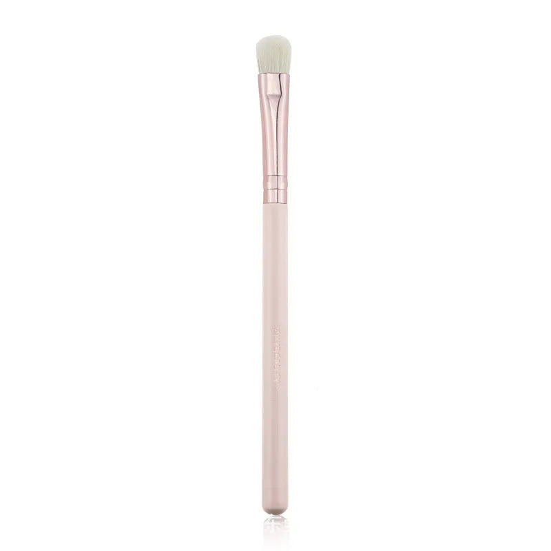 26-piece pink professional makeup brush set with wooden handles and wool bristles for face application