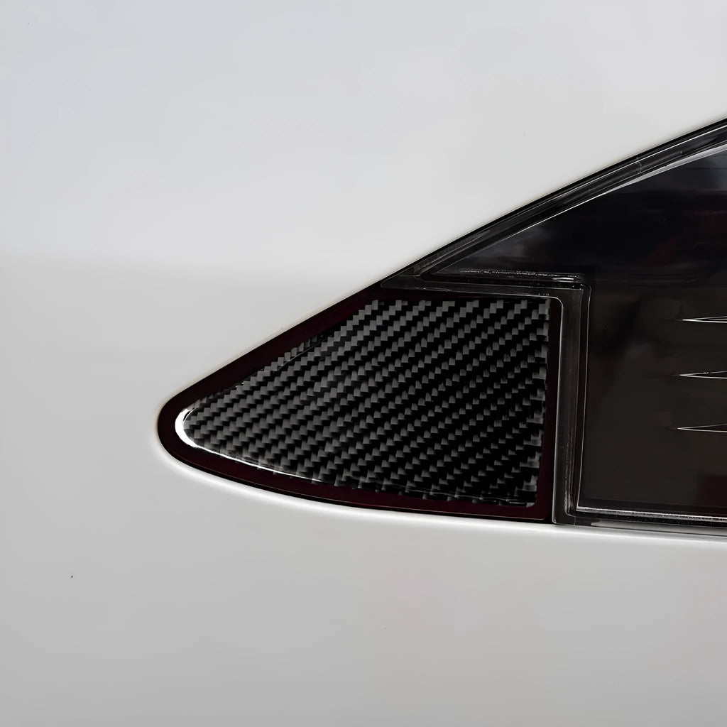 Carbon fibre USB charging port panel sticker with 3M adhesive backing for vehicle dashboard customisation