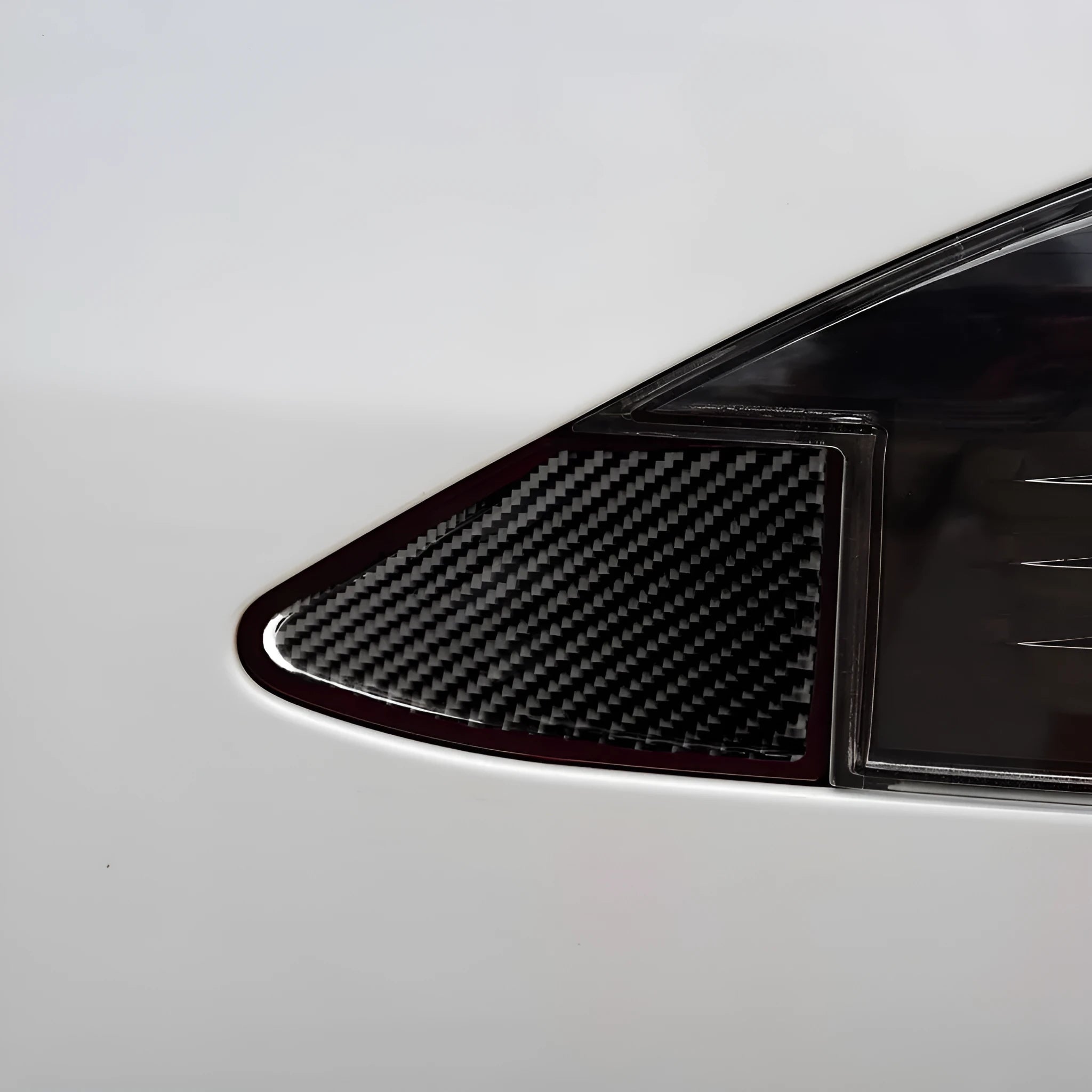 Carbon fibre USB charging port panel sticker with 3M adhesive backing for vehicle dashboard customisation
