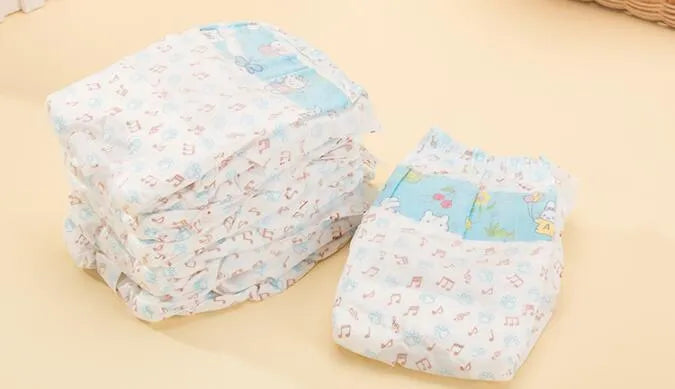 Disposable dog diapers 10 pack per bag with adjustable hook-and-loop waist, sizes S M L XL, for female and male dogs