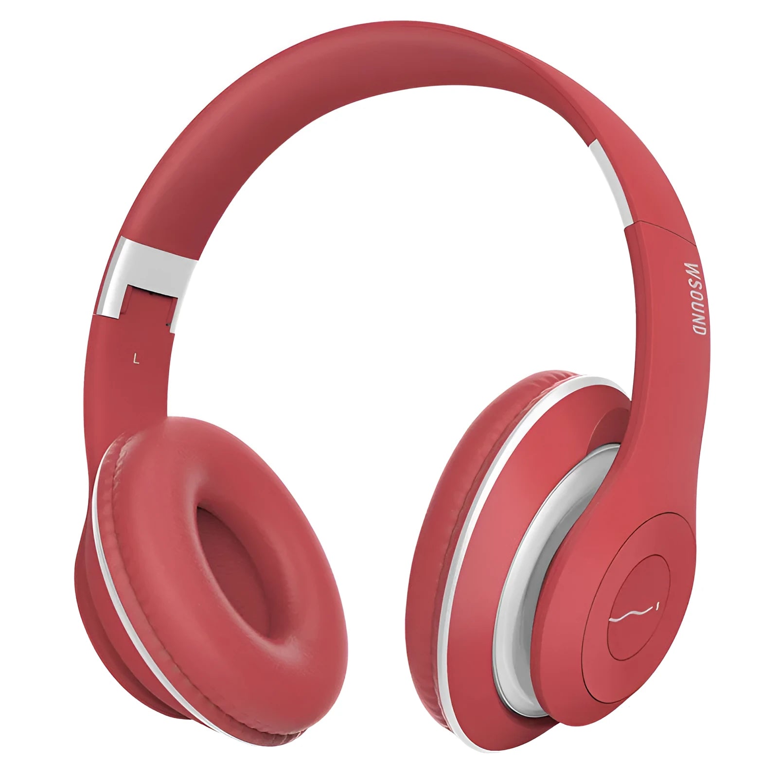 Blue and red Bluetooth wireless stereo headset with bilateral design for both ears