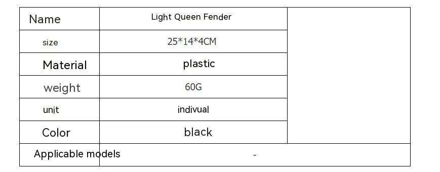 Carbon fibre tail mudguard for Light Bee electric off-road bicycle, rear fender accessory