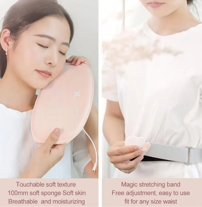 Rechargeable menstrual pain relief belt with three heat settings and three massage speeds, 300 x 150 x 10mm, basic model