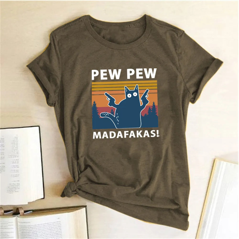 Street style printed t-shirt with short sleeves and round neck collar in multiple colour options