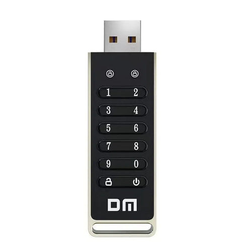 64GB metal USB flash drive with fingerprint scanner for security.