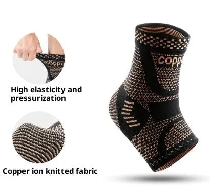Bronze knee pad for men sports basketball made from nylon and spandex, size M L XL, with wrist strap