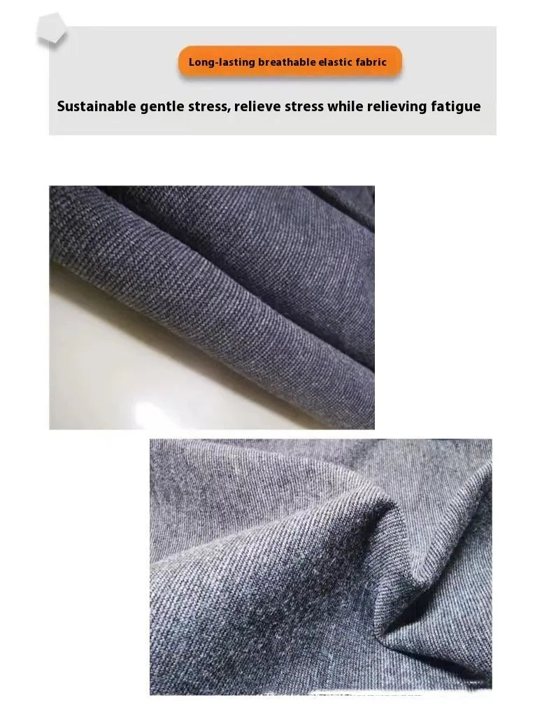 Heather Grey dog anxiety pressure vest and warm jacket in brocade cotton ponte de roma fabric.