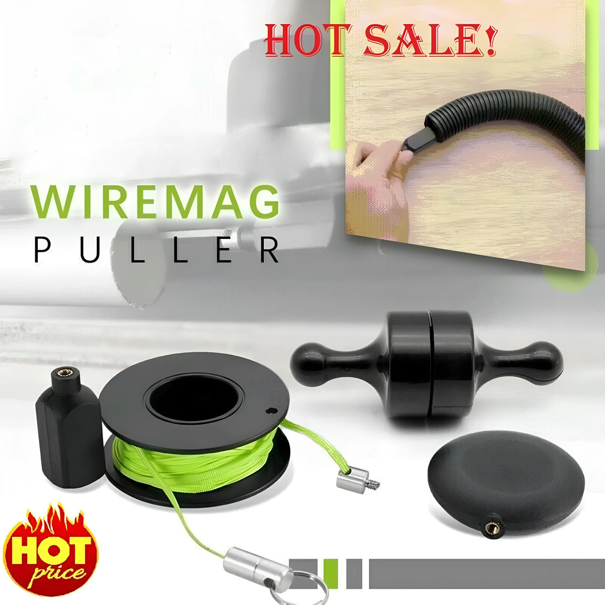 Magnetic threading cable thread guide machine nylon pipe concealed wire threader electrician tool