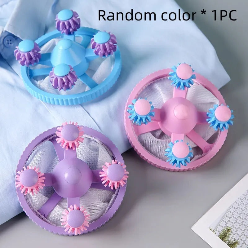 Universal washing machine hair removal filter screen gadget in blue colour with PP TPR polyester construction