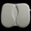 Honeycomb pattern gel car seat cushion in available colours showing cooling design for driving comfort