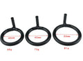 Black manganese steel men's chastity lock ring for sexual pleasure, shown on a neutral background