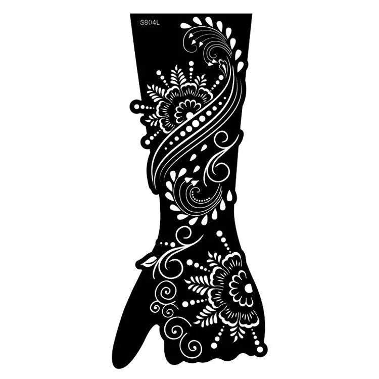 Pack of geometric hollow template stickers with three-dimensional paper carving designs on a white background.