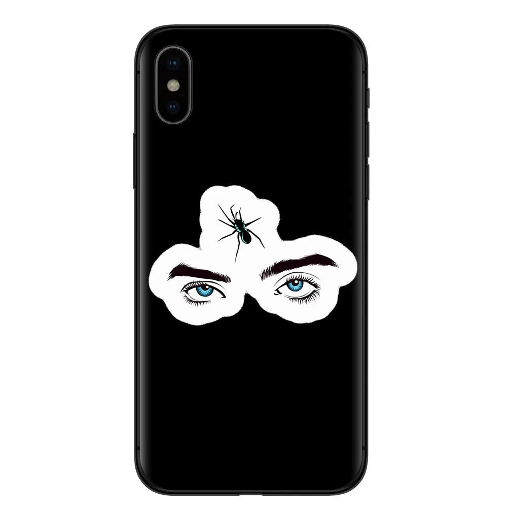 Islamic hijab veil design iPhone case with rhinestone and floral patterns on a flexible TPU back cover.