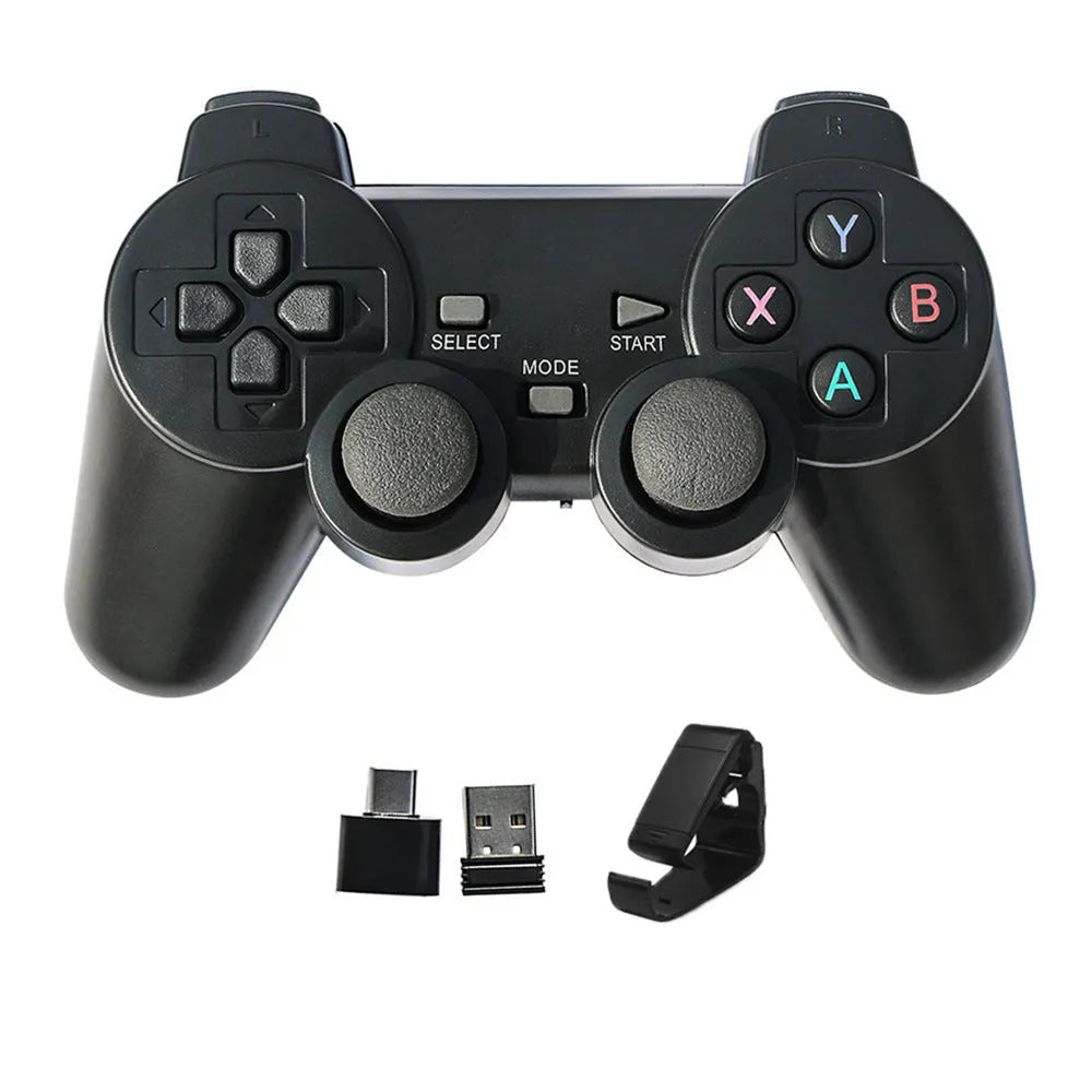 Classic Black 2.4G wireless gamepad for PC, Android TV, STEAM and PS3 with USB receiver