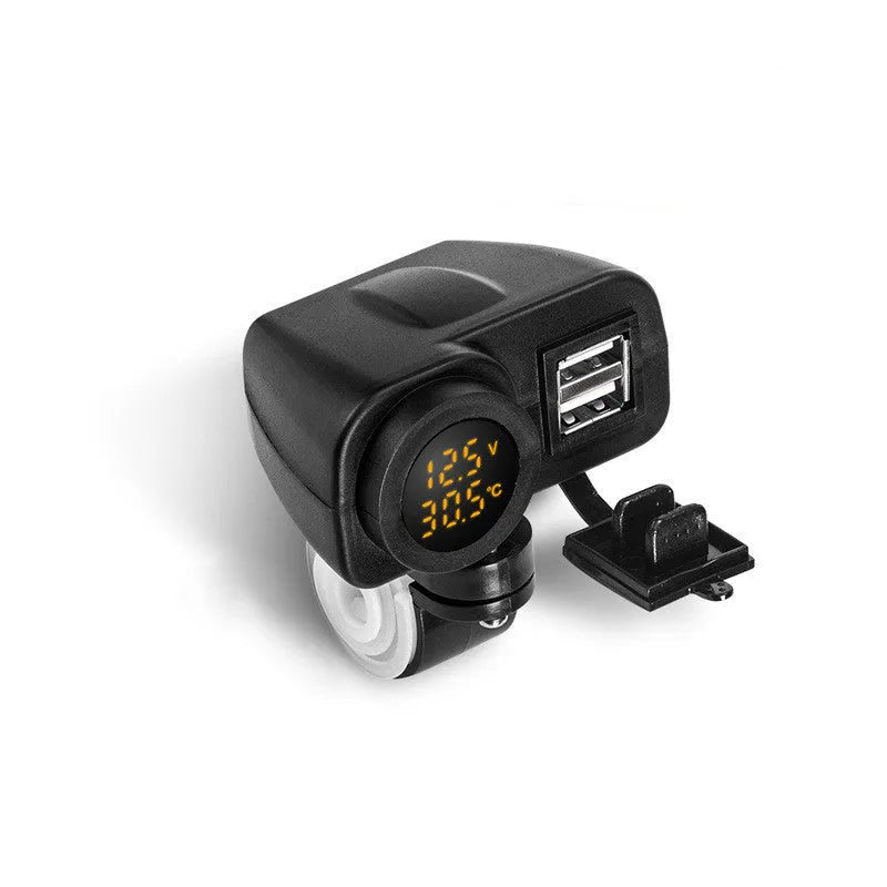 Waterproof motorcycle car mobile phone charger with switch QC3.0 fast charge USB output