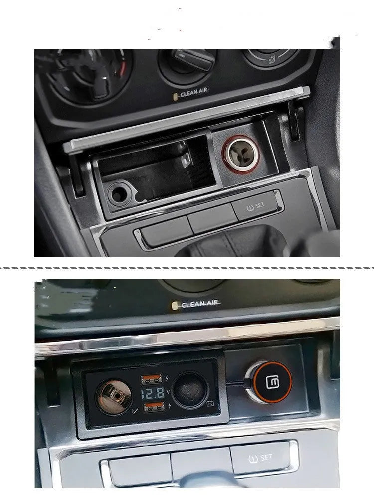Car cigarette lighter charger with QC3.0 fast charging for Volkswagen vehicles