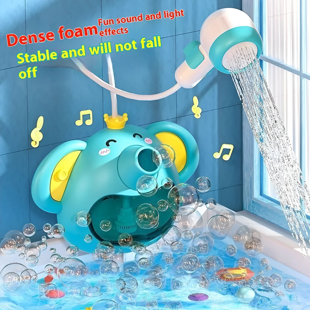 Electric elephant shower bubble machine plastic bath toy for toddlers 3-6 years