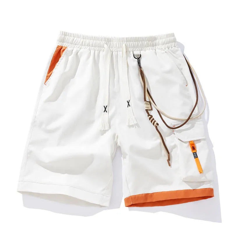 Men's loose fit plus size sports shorts in bamboo fibre, shown in coffee colour.