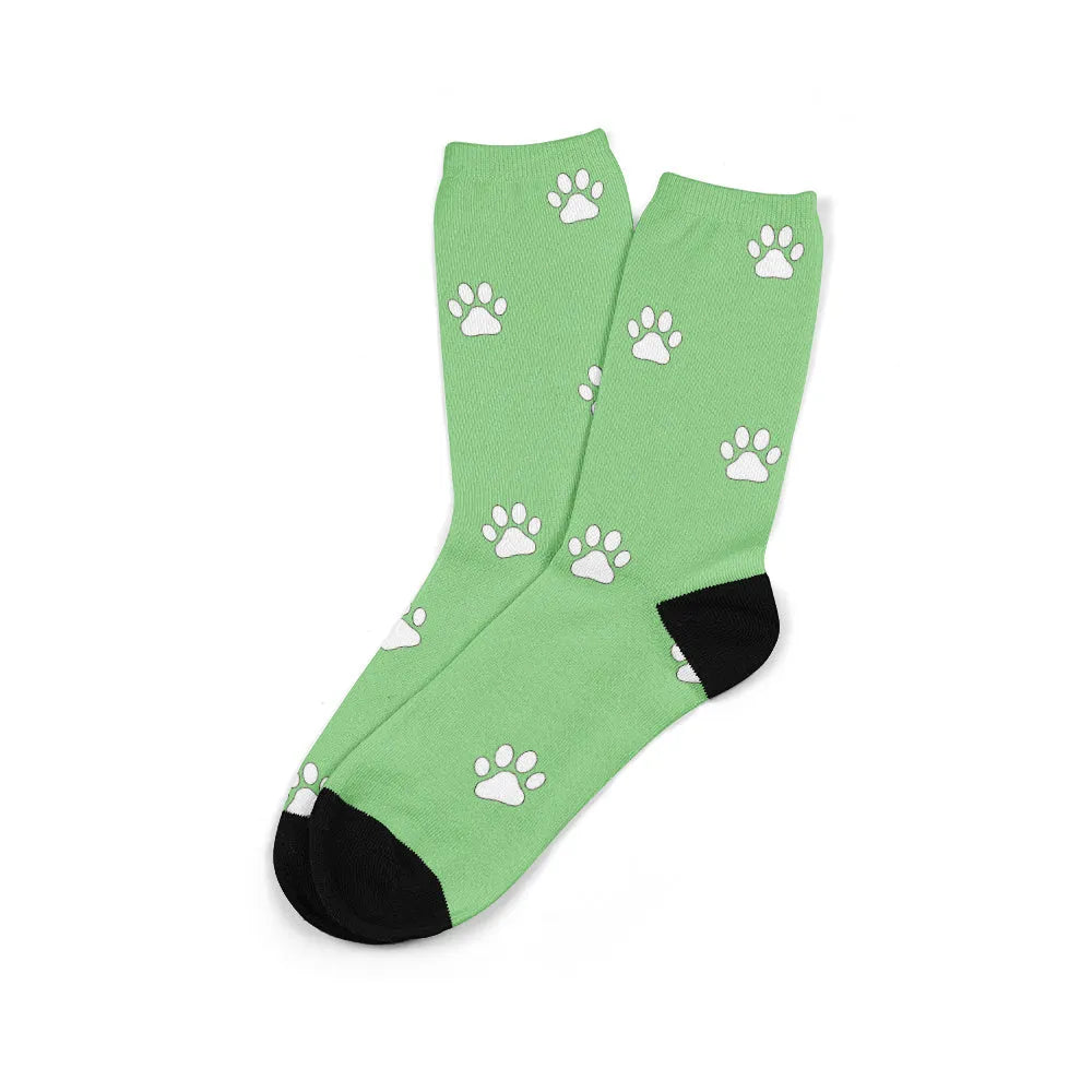 Personalised mid-calf tube socks with custom graphic printing in multiple colours