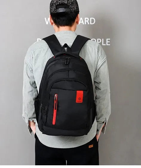 Oxford fabric teenage backpack with reinforced shoulder straps in multiple colour options