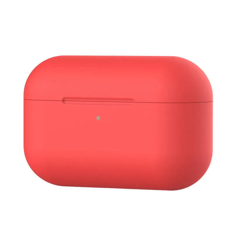 Soft silicone protective cover for AirPods Pro wireless headphones in multiple colours.
