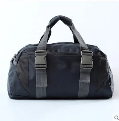 Gym bag backpack for yoga mat and travel in dark blue medium size with plain matte finish