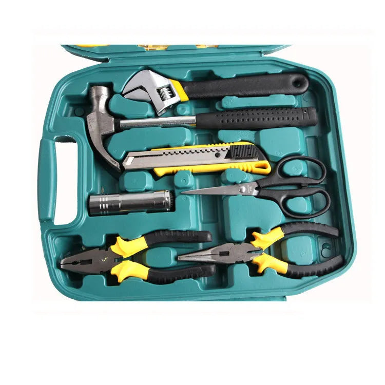 27-piece car emergency tool kit with malleable iron tools in a organised box