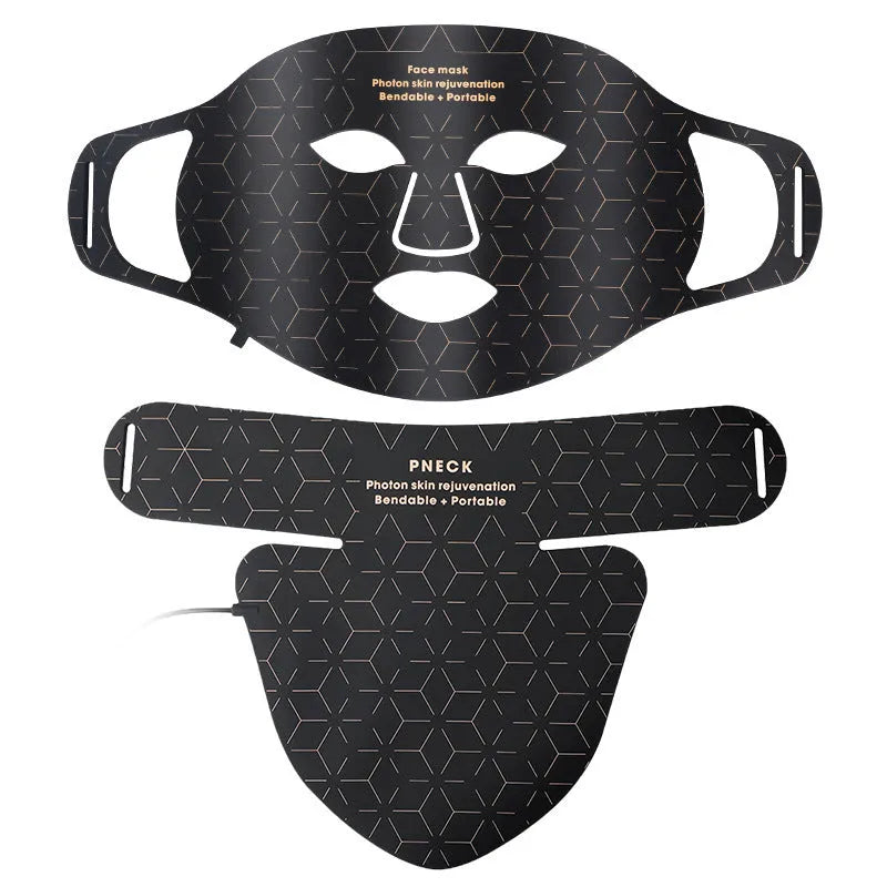 Infrared colour light skin rejuvenation apparatus with face mask kit in black and white colour options
