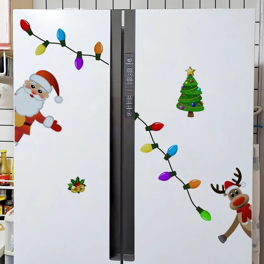 Christmas elk reflective magnetic car decoration sticker in RFM025 colour with cartoon design