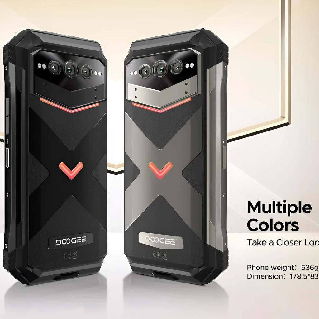 VMAX PRO black Android smartphone showing 6.7-inch display with plastic construction and included charger