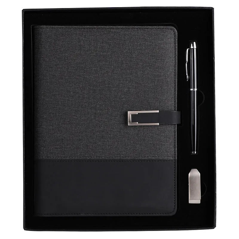 A5 soft leather notebook in business brown colour with wood-free paper pages