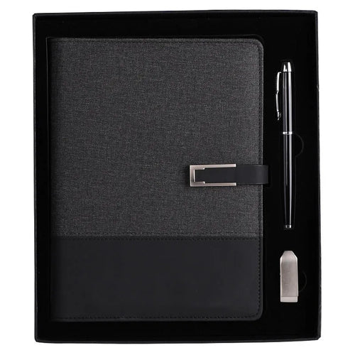 A5 soft leather notebook in business brown colour with wood-free paper pages