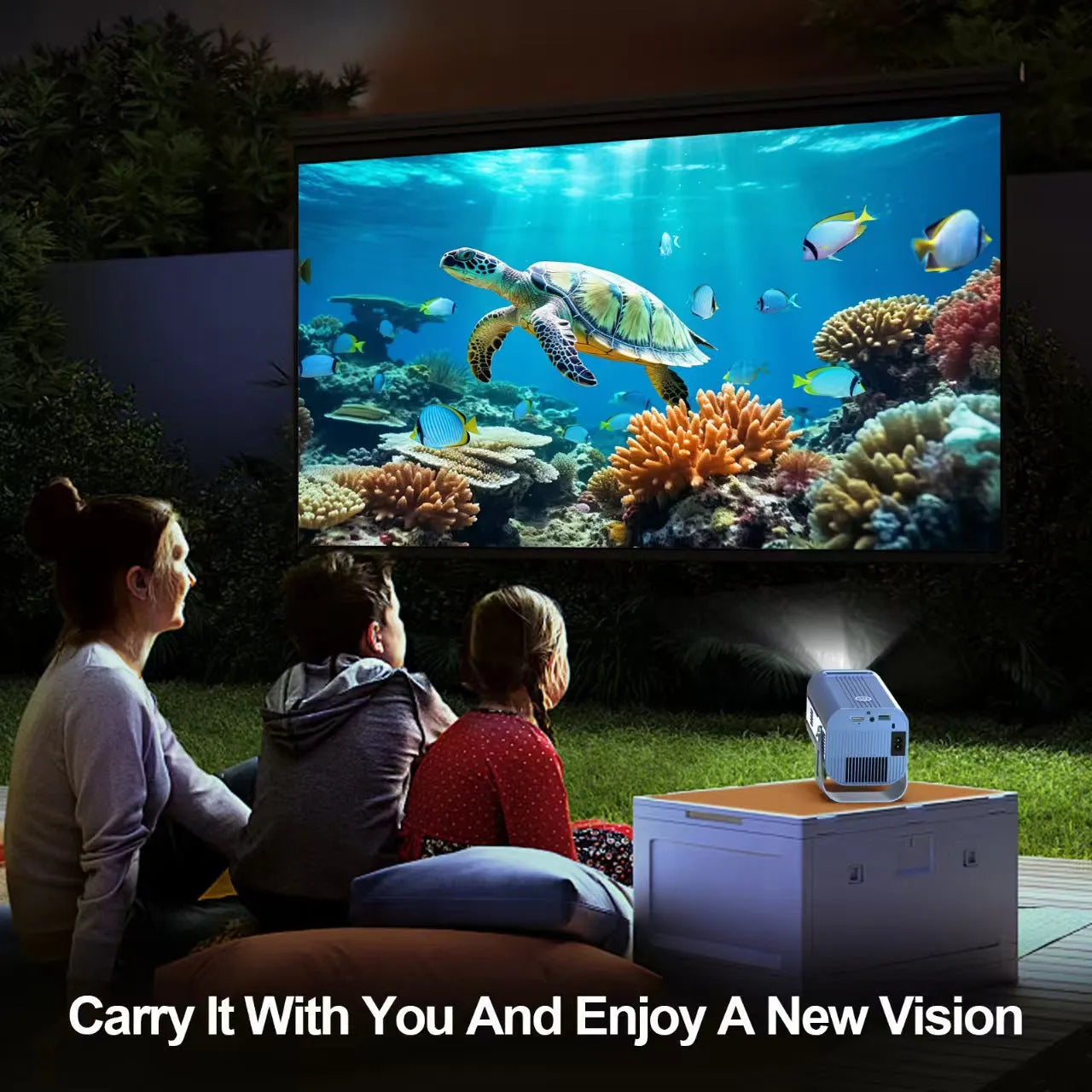 H96MaxB11 portable projector 200 lumens 4K HD Android Wi-Fi 16GB storage with UK EU AU US plugs