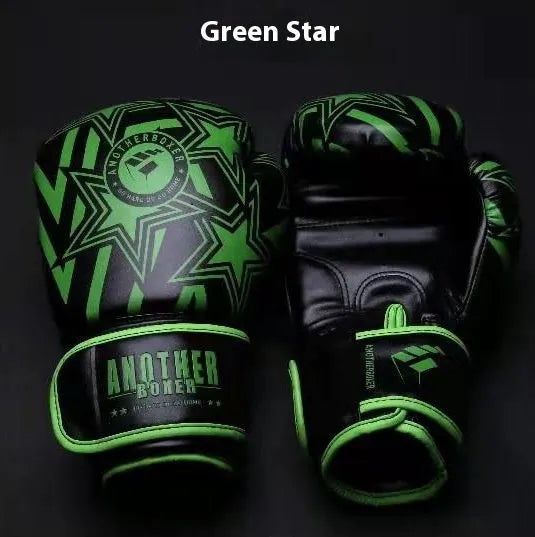 Professional children's boxing Sanda gloves in multiple colours with XINGX design, showing ounce sizing from 4oz to 14oz