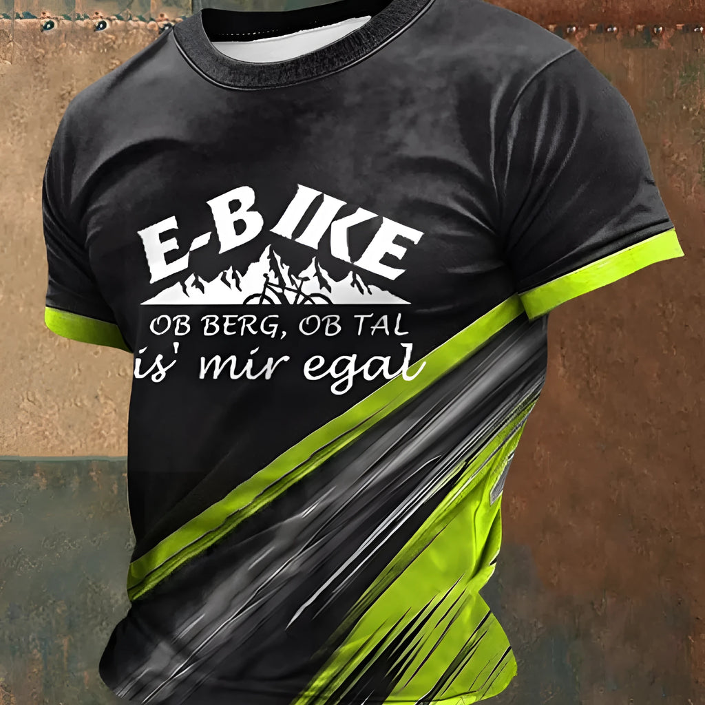 3D digital printed men's t-shirt in loose polyester fit sporty casual style