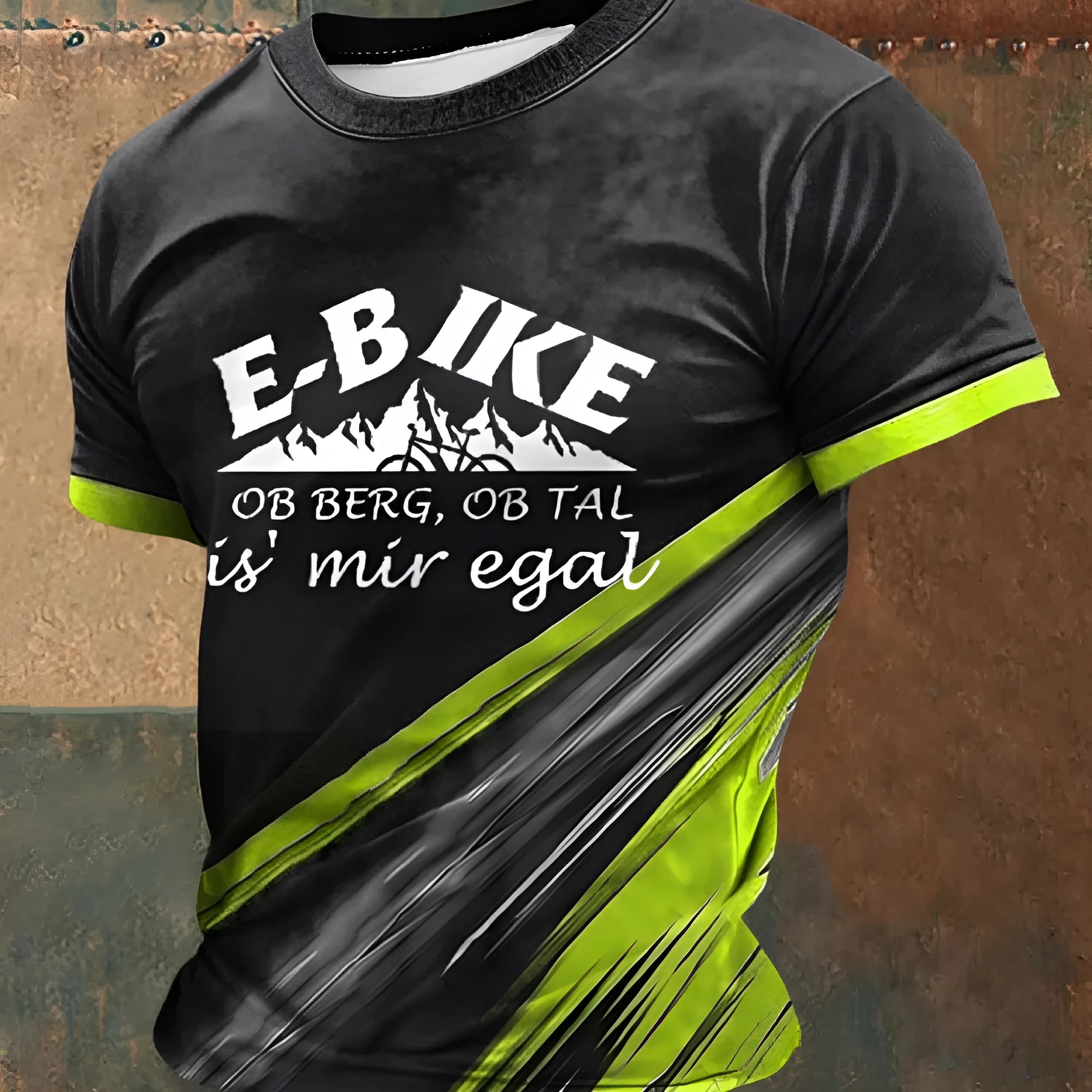 3D digital printed men's t-shirt in loose polyester fit sporty casual style