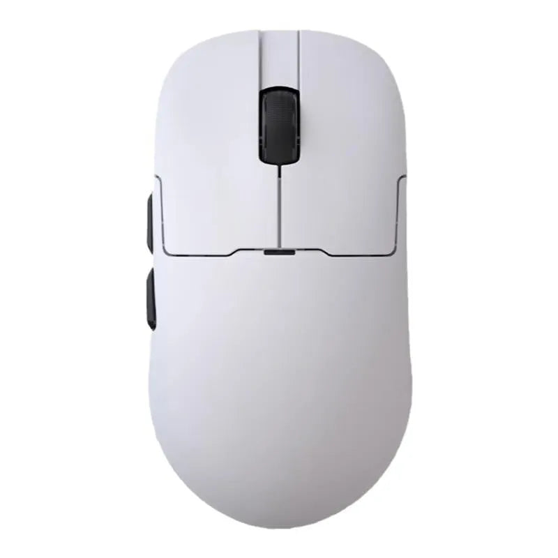 AJ159 gaming mouse in Yunfeng White colour with compact design showing three connection modes