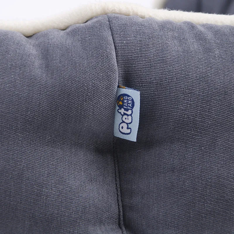 Warm sofa dog cushion in Liscel fabric with sponge fill, available in Blue, Grey, Pink, sizes L and S