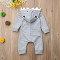 Cartoon shark hooded robe for children, pink, with long sleeves and zipper, suitable for 66cm height