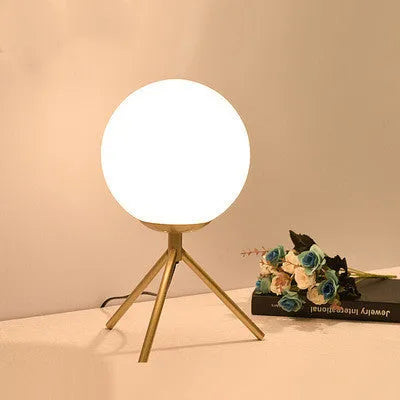 Creative LED lamp with glass shade in three different size options