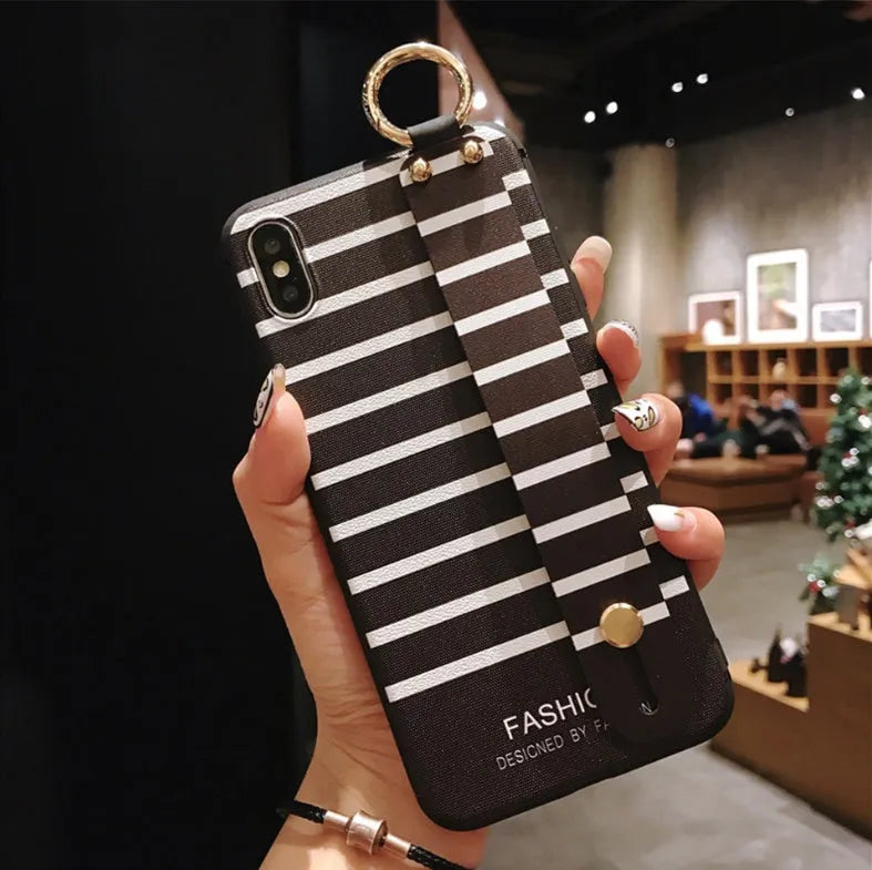 Samsung Galaxy phone case with integrated bracket showing hands-free positioning angle
