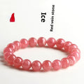Geometric crystal bracelet with longevity lock closure in rhodochrosite colour variations